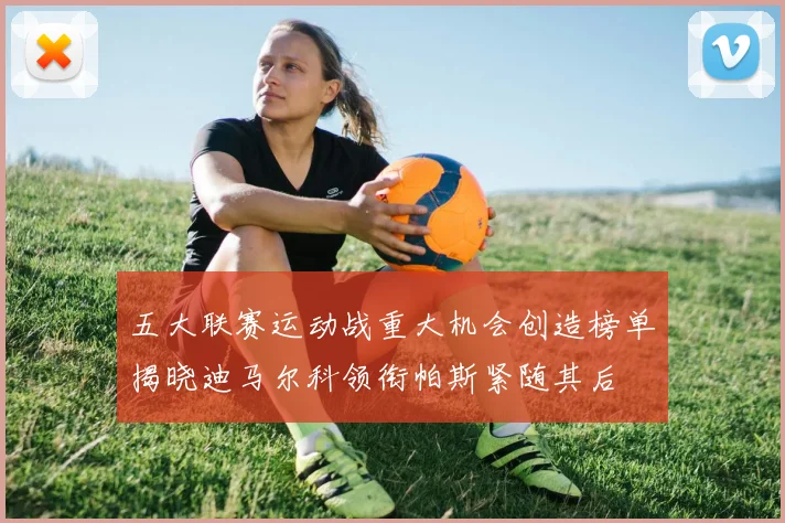 五大联赛运动战重大机会创造榜单揭晓迪马尔科领衔帕斯紧随其后